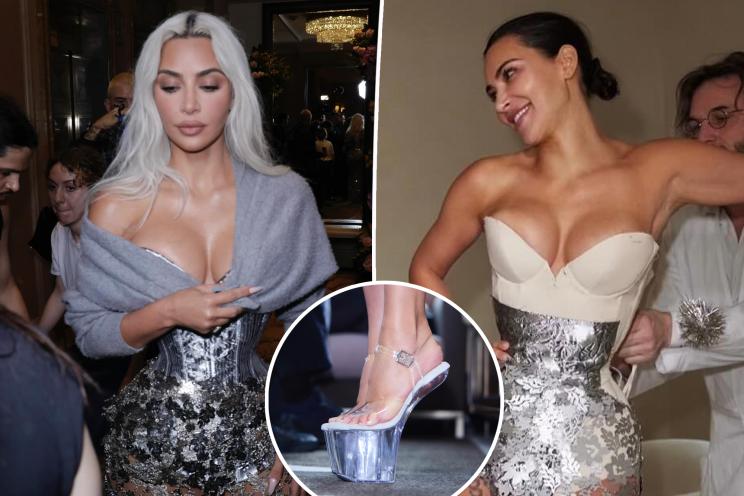Kim Kardashian shares behind-the-scenes snaps of her ‘extreme’ Met Gala 2024 corset and ‘invisible’ heels