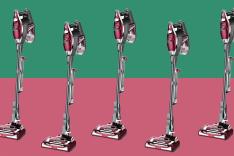 A group of vacuum cleaners